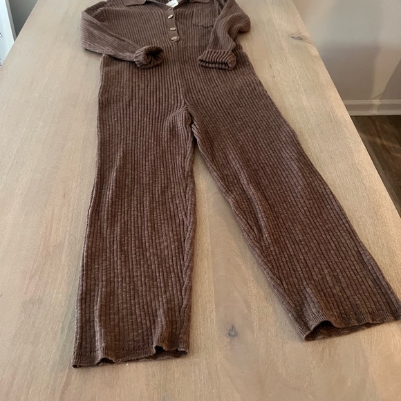 Free People Elegant Brown Ribbed Romber - Picture 2 of 14